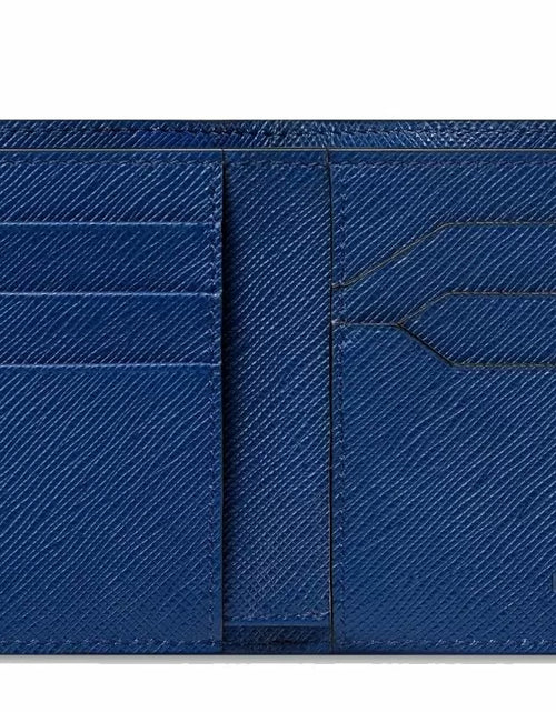 تحميل الصورة إلى عارض المعرض، Montblanc Sartorial wallet 6cc blue leather
