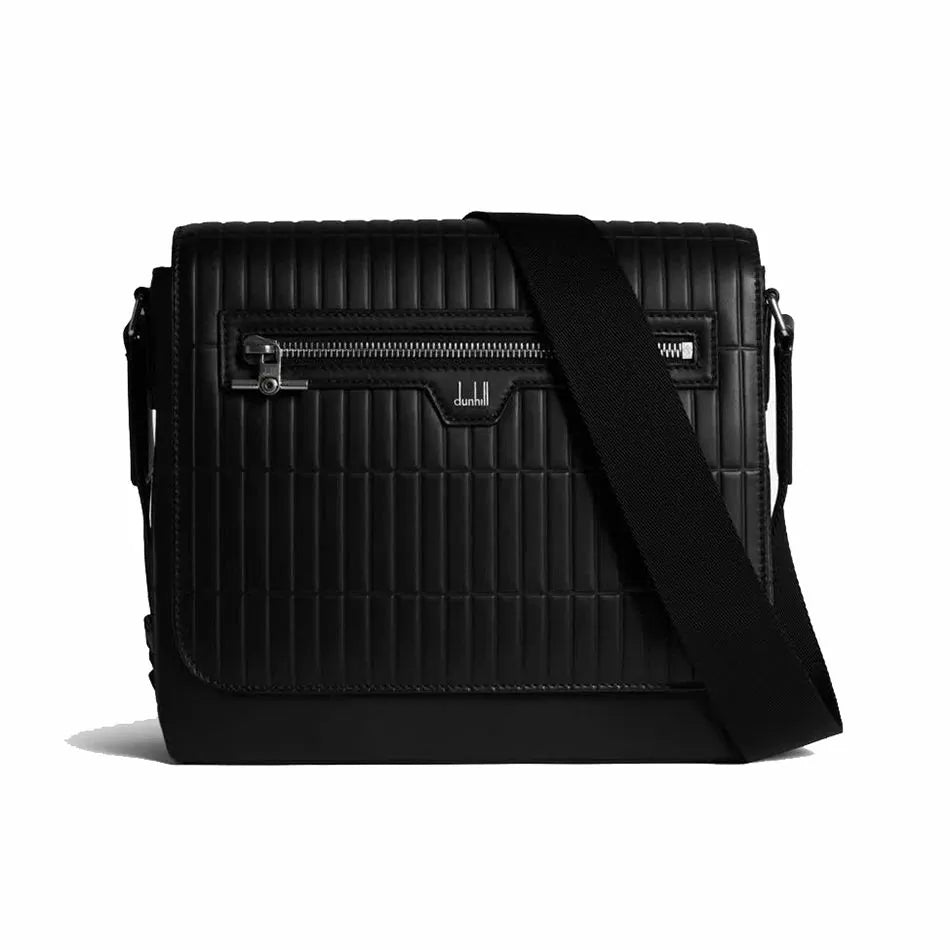 Dunhill Rollagas Small Flap Messenger , Black