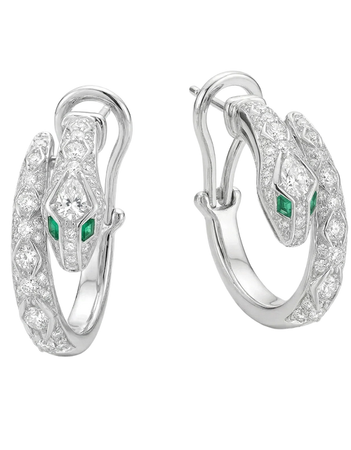 Load image into Gallery viewer, Valiant Serpent High Jewellery Hoops

