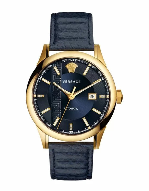 تحميل الصورة إلى عارض المعرض، Versace Automatic Watch With 6 Diamonds , Blue
