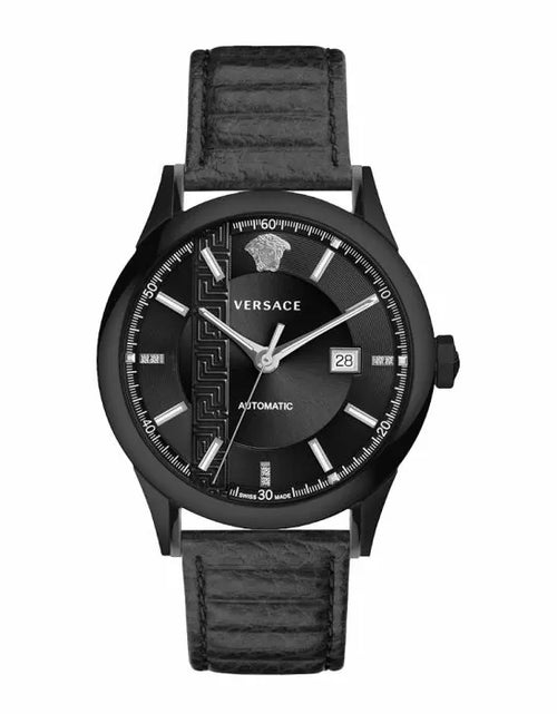 تحميل الصورة إلى عارض المعرض، Versace Aiakos Automatic Watch 44 Mm With 6 Diamonds Black
