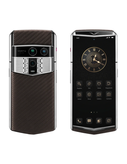 Load image into Gallery viewer, Agent Q Carbon-Pattern Calfskin Brown (Silver Plate)

