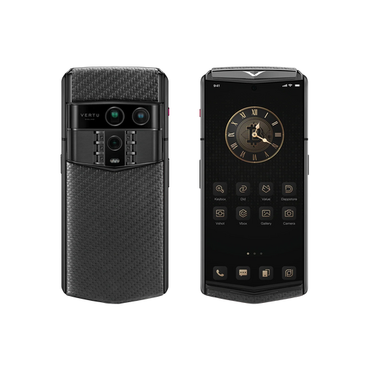 Agent Q Carbon-Pattern Calfskin Black (Black Plate)