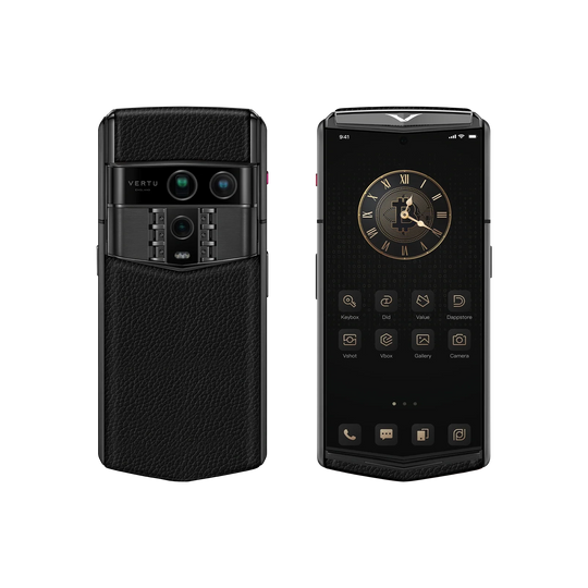 هاتف METAVERTU 2 CALFSKIN WEB3 AI - برتقالي فجر (غطاء فضي)