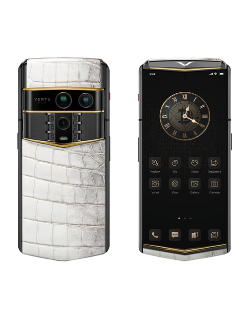 Load image into Gallery viewer, Agent Q Himalaya Alligator Gold Accent Gold V
