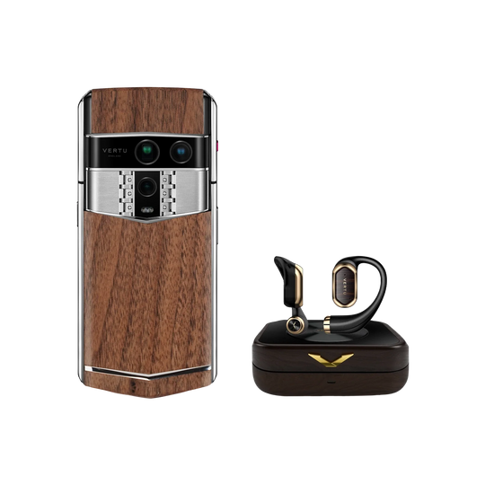 هاتف METAVERTU 2 CALFSKIN WEB3 AI - برتقالي فجر (غطاء فضي)