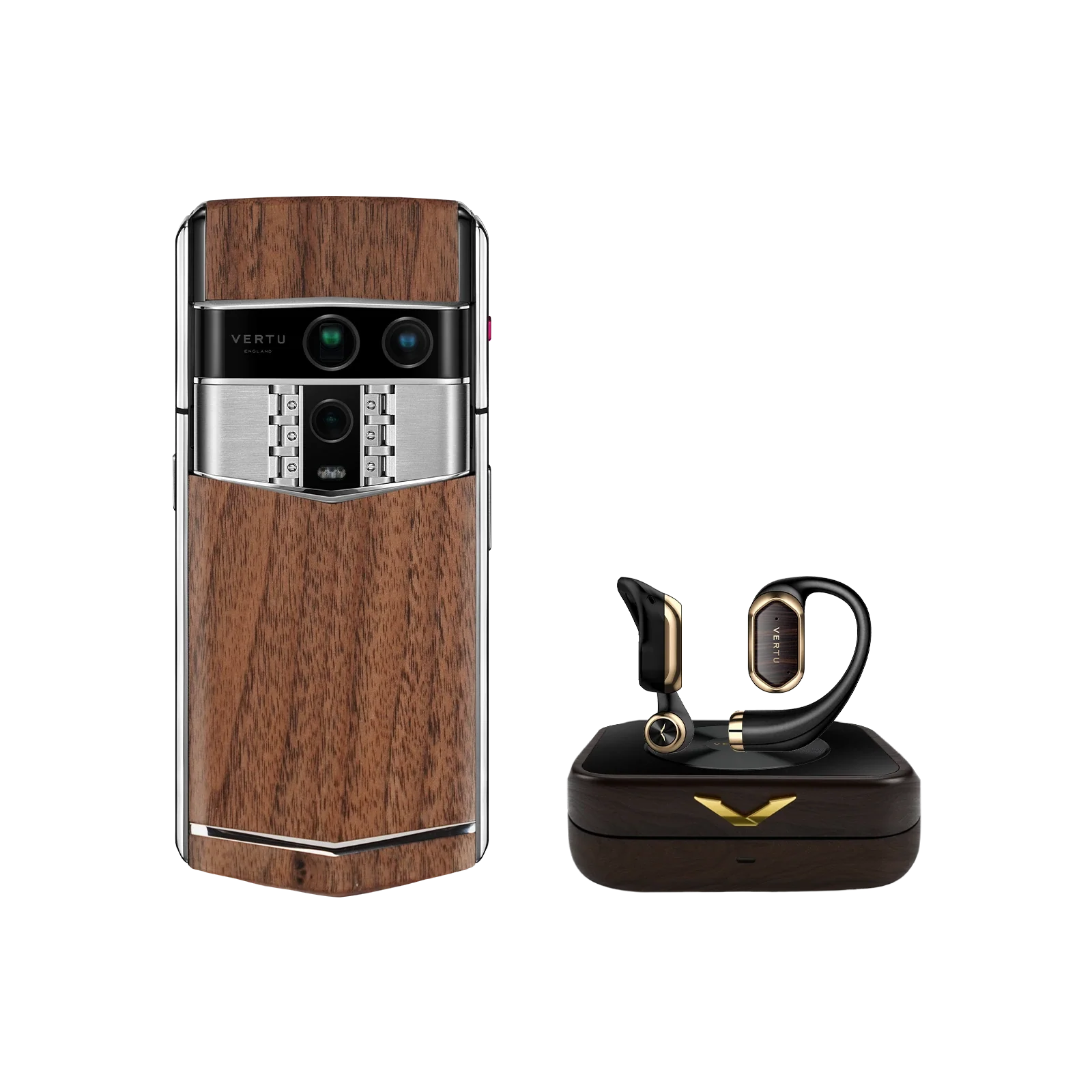 هاتف METAVERTU 2 CALFSKIN WEB3 AI - برتقالي فجر (غطاء فضي)