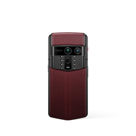 Agent Q Stitched Calfskin Wine Red