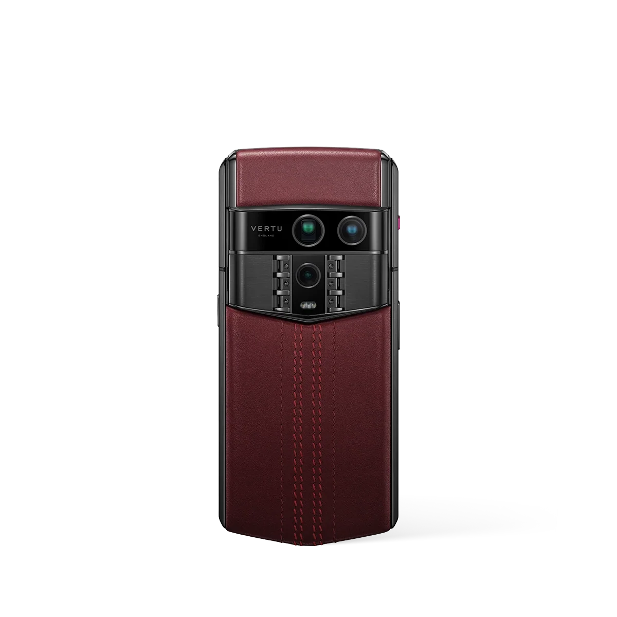 Agent Q Stitched Calfskin Wine Red