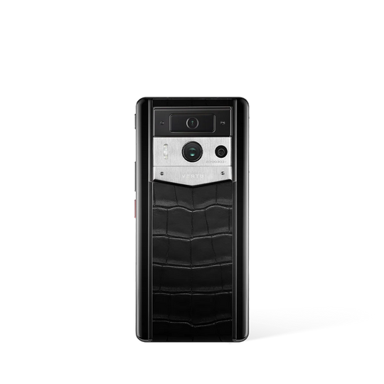 Metavertu Max Alligator Black Ceramic Frame Silver Plate