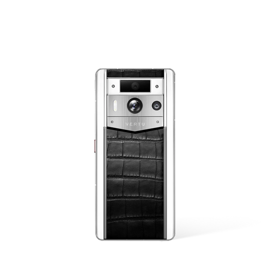 Metavertu Max Alligator Floral Engraved Gold Back Black
