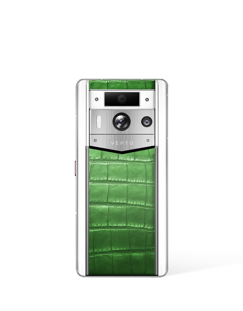 Load image into Gallery viewer, Metavertu Max Alligator Floral Engraved Gold Back green
