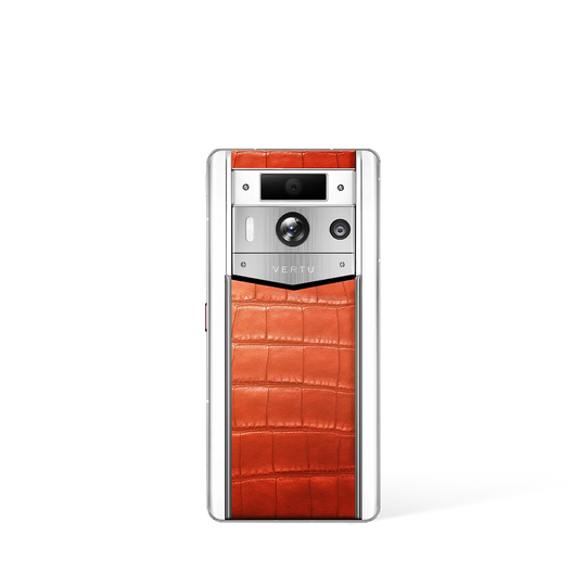 Metavertu Max Alligator Floral Engraved Gold Back Flame Red