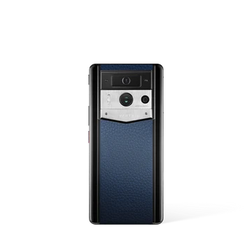 Metavertu Max Calfskin Black Ceramic Frame Silver Plate Orange