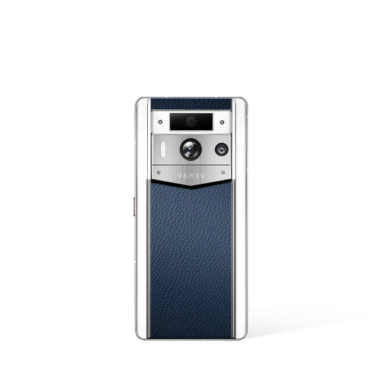 Metavertu Max Calfskin White Ceramic Frame Blue