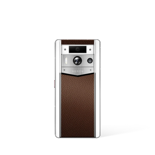 Metavertu Max Calfskin White Ceramic Frame Caramel