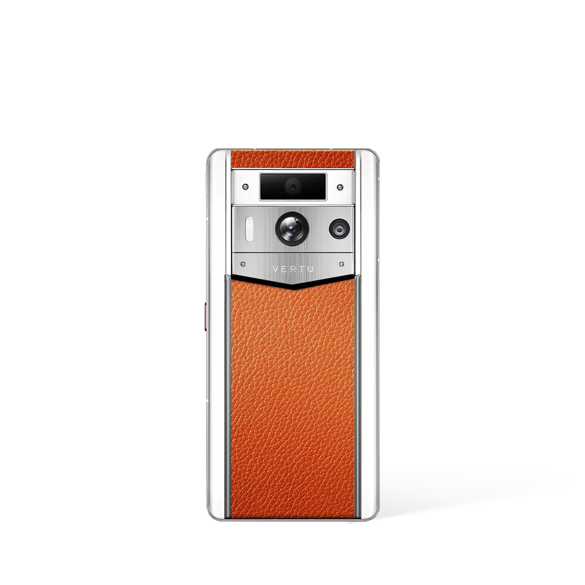 Metavertu Max Calfskin White Ceramic Frame Orange