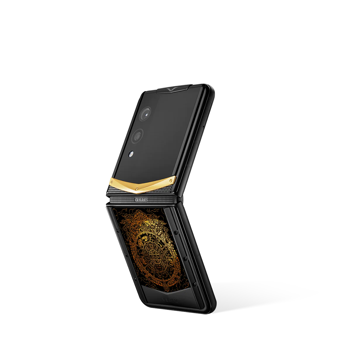 Quantum Flip Bagua Gilded Lacquer Gold V Bagua Gilded Lacquer