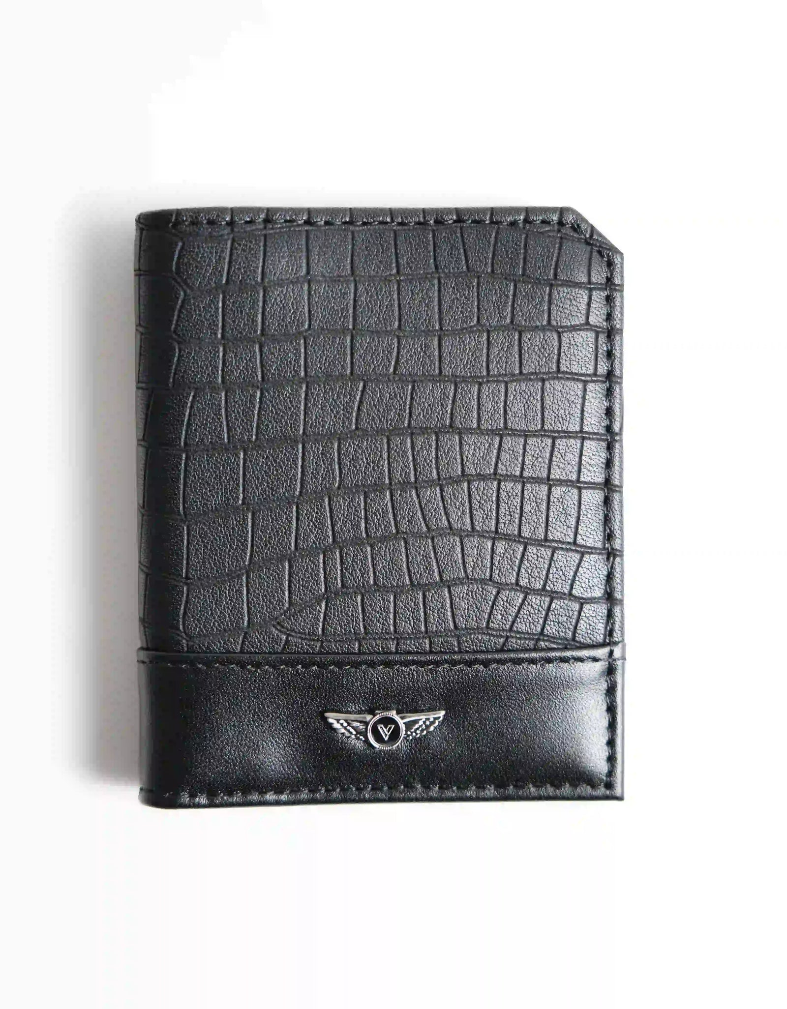 Verutti Men’s Leather Wallet in Black Cowhide, Model VRW-5009-1