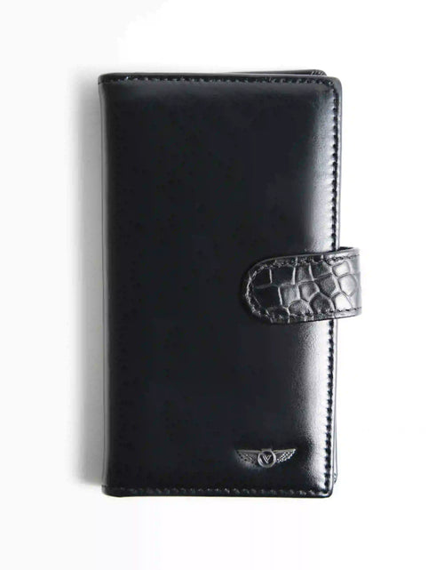 تحميل الصورة إلى عارض المعرض، Verutti Men’s Leather Wallet in Black Cowhide, Model VRW-5010-1
