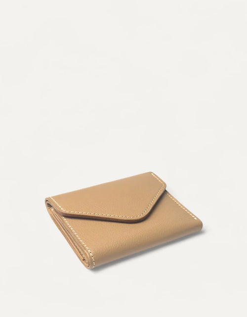 Load image into Gallery viewer, Victoria Trifold Wallet Milk Tea
