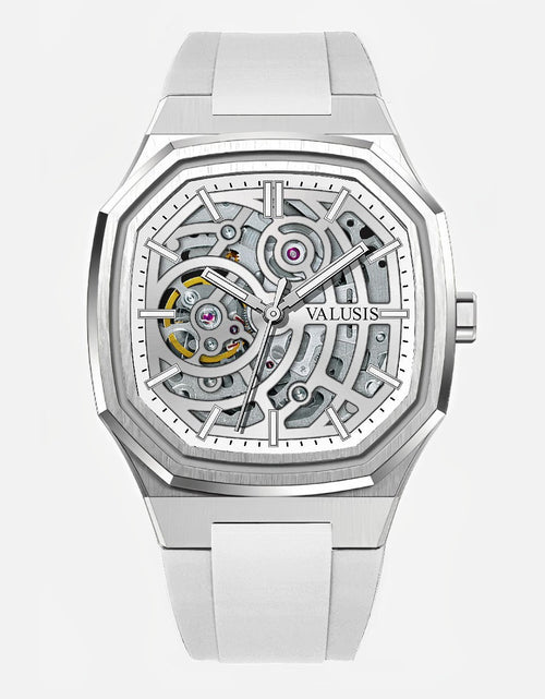 تحميل الصورة إلى عارض المعرض، VALUSIS Volt White Skeleton â€“ Skeleton Dial Automatic Watch
