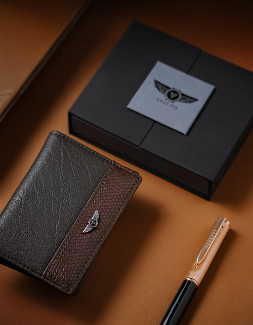 تحميل الصورة إلى عارض المعرض، Men’s Leather Wallet – Brown Cowhide – Verutti VRW-5008-2
