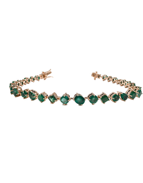 تحميل الصورة إلى عارض المعرض، Verlume Emerald Tennis Bracelet
