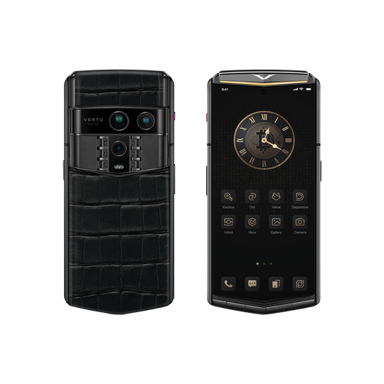 هاتف METAVERTU 2 CALFSKIN WEB3 AI - برتقالي فجر (غطاء فضي)