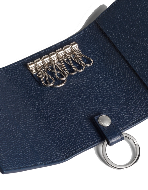 تحميل الصورة إلى عارض المعرض، Dunhill Belgrave Key Case , Navy Blue
