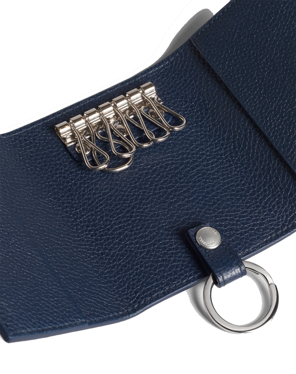 Dunhill Belgrave Key Case , Navy Blue